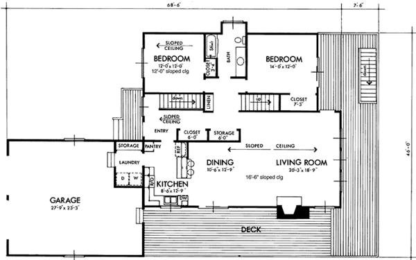 Dream House Plan - Prairie Floor Plan - Main Floor Plan #320-1201