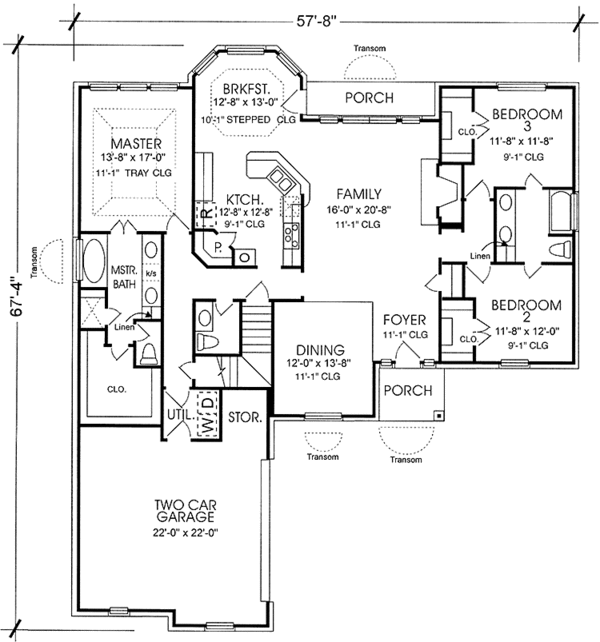 House Plan Design - Country Floor Plan - Main Floor Plan #974-43