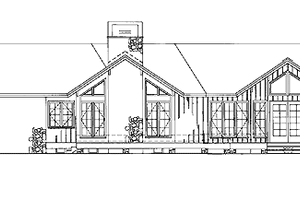 Exterior - Rear Elevation for Ranch House Plan #929-62 - 4 bed, 3 bath