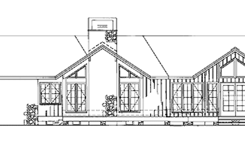 Home Plan - Exterior - Rear Elevation for Ranch House Plan #929-62 - 4 bed, 3 bath