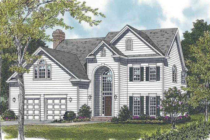 Dream House Plan - Traditional Exterior - Front Elevation Plan #453-511