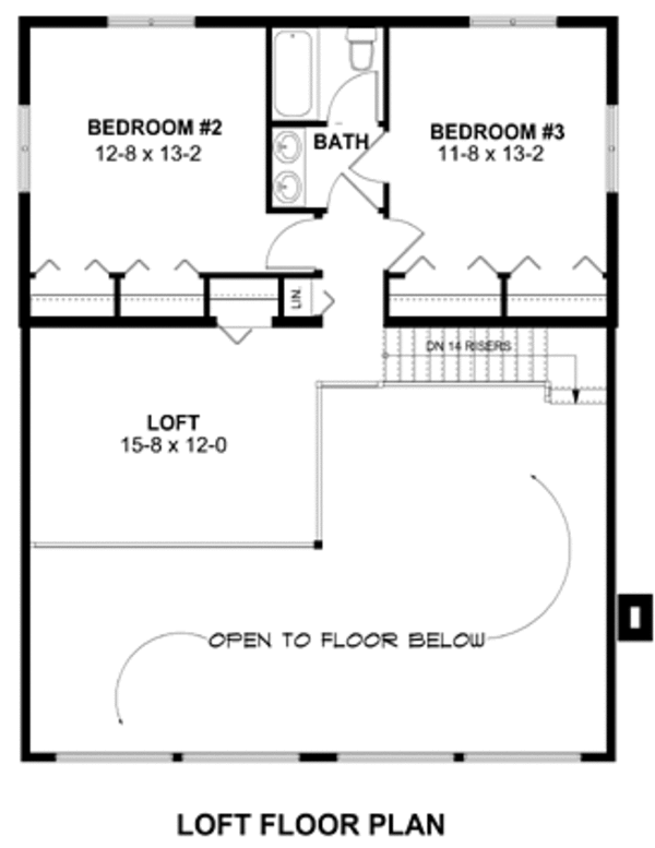 Floor Plan - Upper Floor Plan #312-574