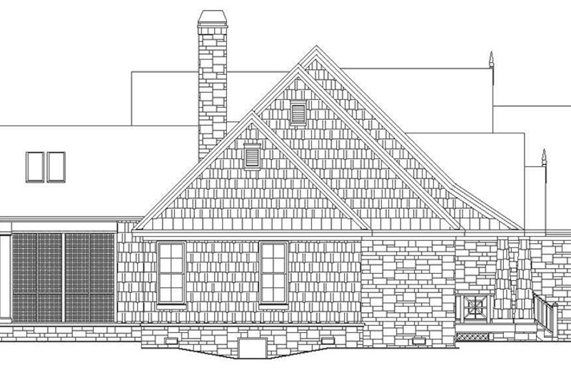 House Plan Design - Exterior - Other Elevation 1 for European House Plan #929-954 - 4 bed, 3 bath