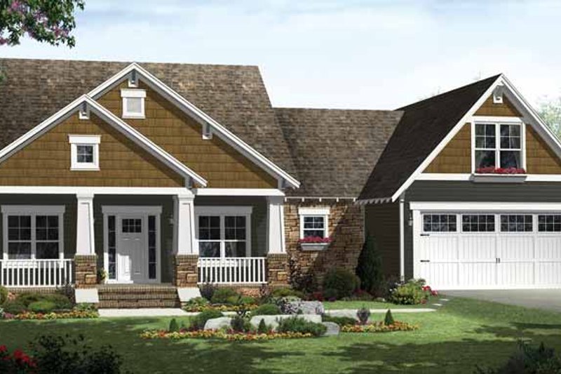 Architectural House Design - Exterior - Front Elevation 3 for Craftsman House Plan #21-425 - 3 bed, 2 bath