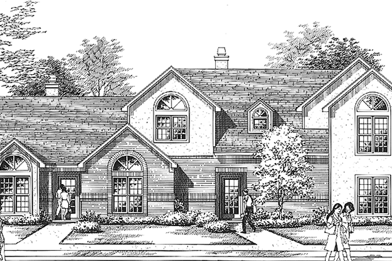 Home Plan - Exterior - Front Elevation 3 for Traditional House Plan #45-426 - 5 bed, 4.5 bath