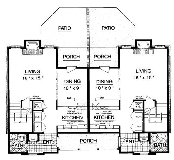Home Plan - Country Floor Plan - Main Floor Plan #45-408