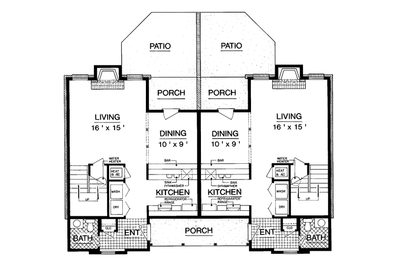 Home Plan - Floor Plan - Main Floor for Country House Plan #45-408 - 4 bed, 2 bath
