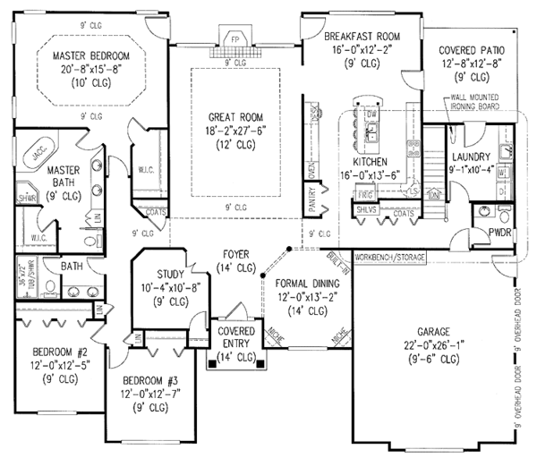 House Plan Design - European Floor Plan - Main Floor Plan #11-261