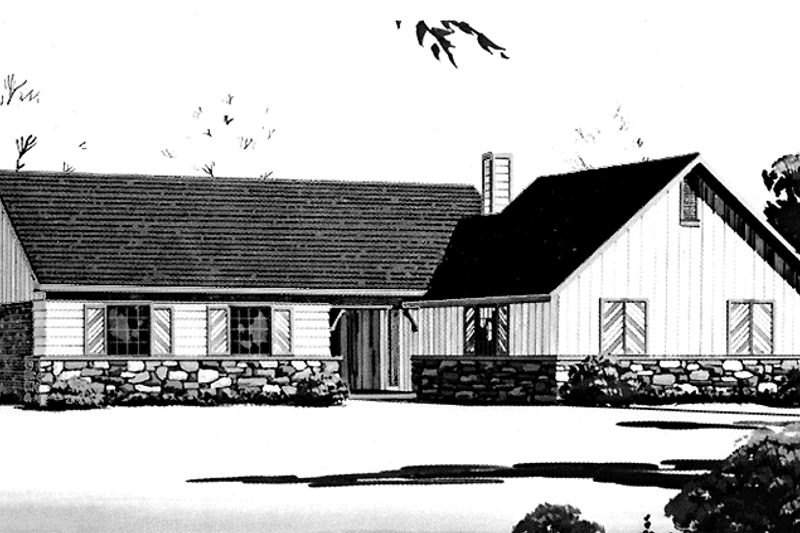 Home Plan - Exterior - Front Elevation 3 for Traditional House Plan #45-400 - 3 bed, 2 bath