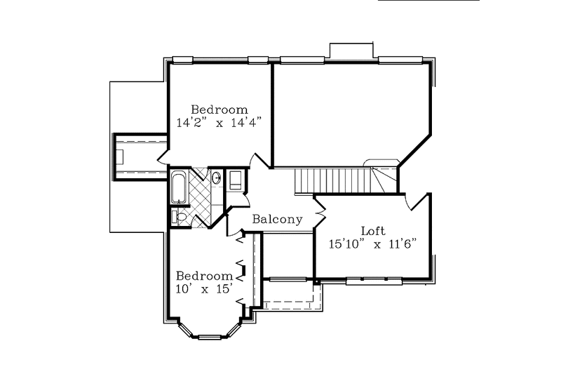 Dream House Plan - Floor Plan - Upper Floor for Traditional House Plan #985-9 - 3 bed, 2.5 bath
