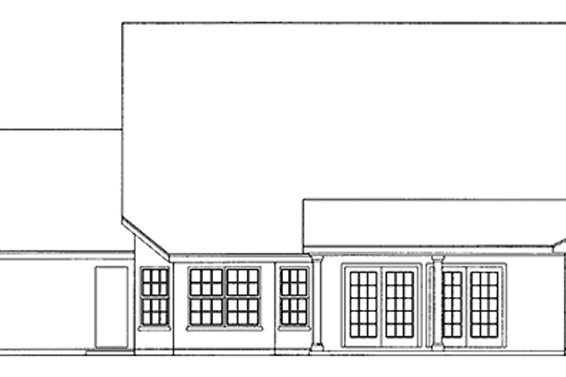 Architectural House Design - Exterior - Rear Elevation for Country House Plan #472-221 - 3 bed, 2.5 bath