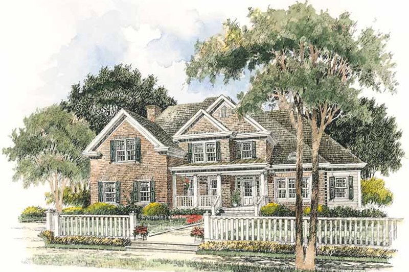 Dream House Plan - Colonial Exterior - Front Elevation Plan #429-285