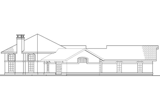 Exterior - Other Elevation for Mediterranean House Plan #124-936 - 3 bed, 2 bath