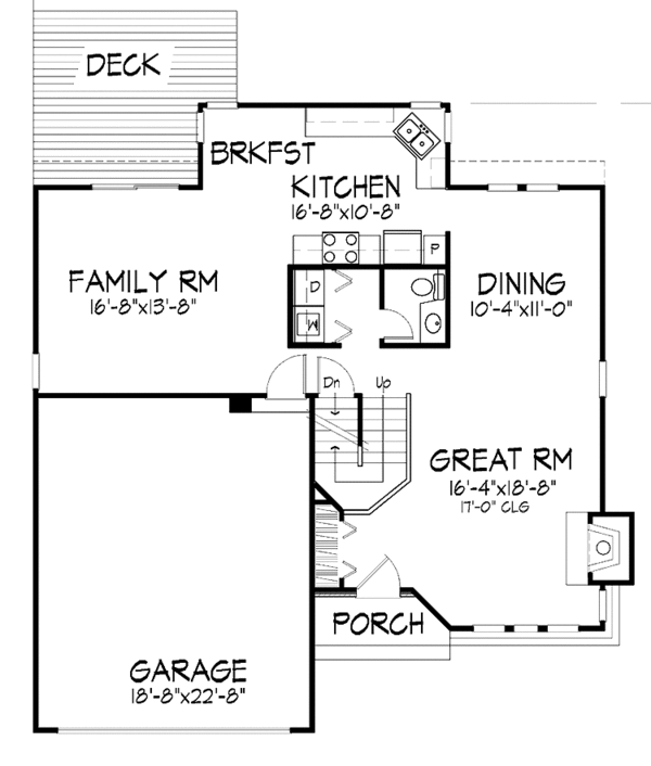Architectural House Design - Contemporary Floor Plan - Main Floor Plan #320-851