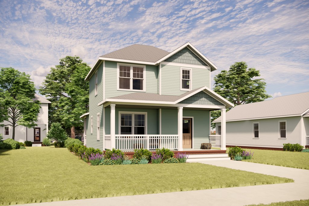Exterior - Front Elevation 2 for Victorian House Plan #936-57 - 3 bed, 2 bath