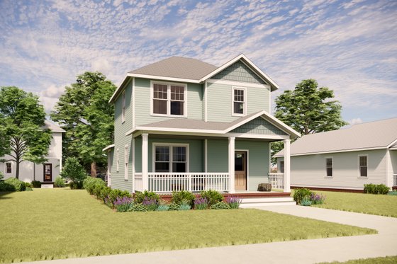 Exterior - Front Elevation for Victorian House Plan #936-57 - 3 bed, 2 bath