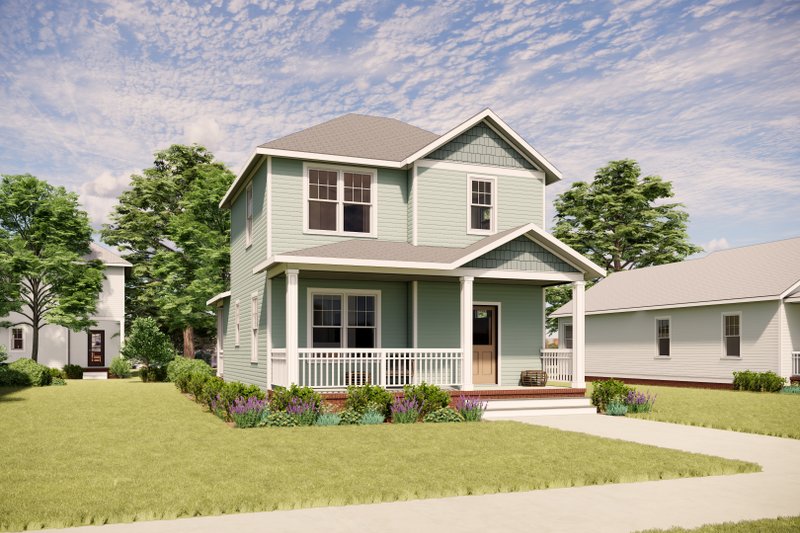 Exterior - Front Elevation 2 for Victorian House Plan #936-57 - 3 bed, 2 bath