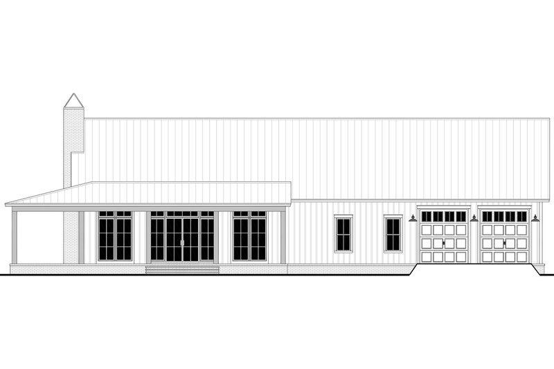 House Blueprint - Exterior - Front Elevation 9 for Barndominium House Plan #430-434 - 4 bed, 2.5 bath