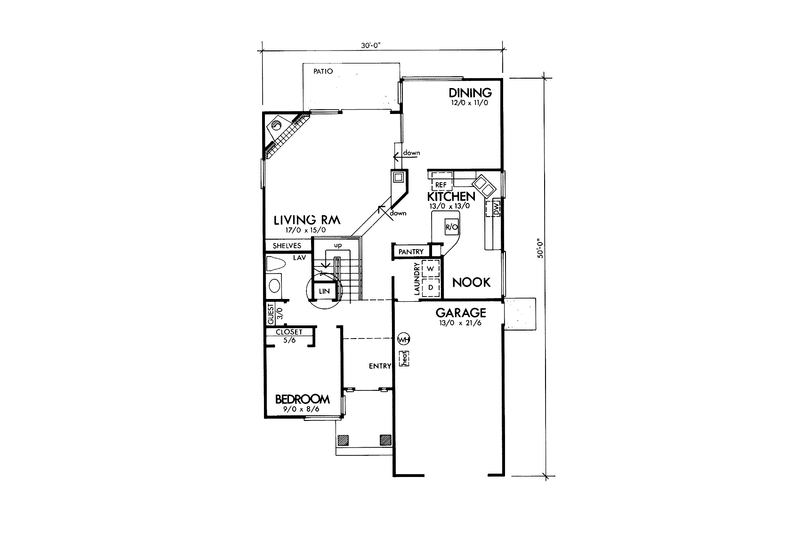 Dream House Plan - Floor Plan - Main Floor for Traditional House Plan #320-1341 - 3 bed, 2.5 bath