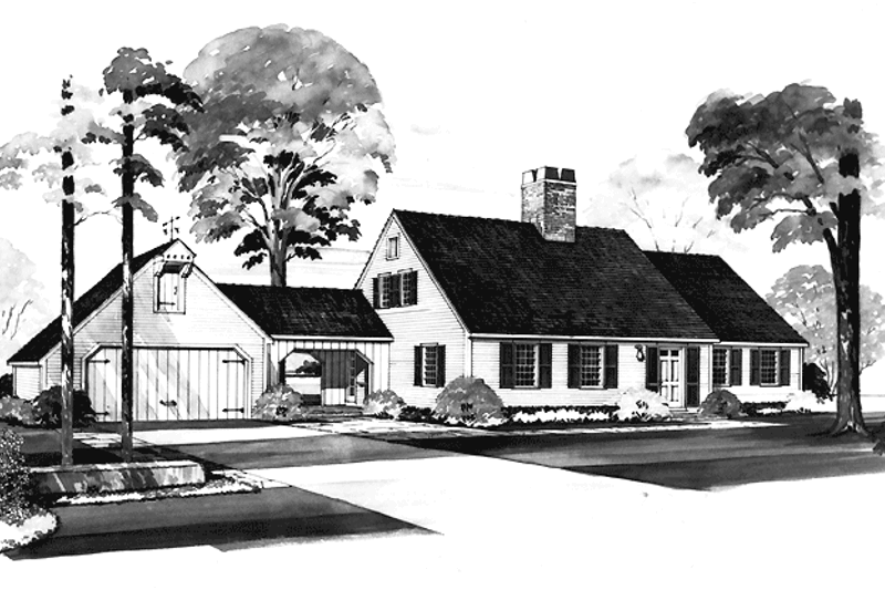 House Design - Colonial Exterior - Front Elevation Plan #72-586