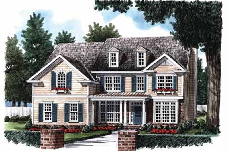 Home Plan - Colonial Exterior - Front Elevation Plan #927-953