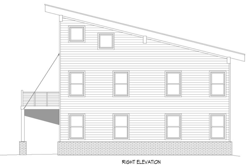 Architectural House Design - Exterior - Other Elevation 1 for Contemporary House Plan #932-453 - 3 bed, 3.5 bath