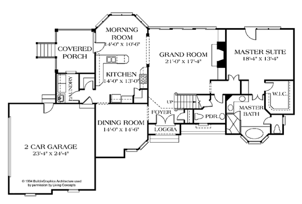 House Plan Design - European Floor Plan - Main Floor Plan #453-146