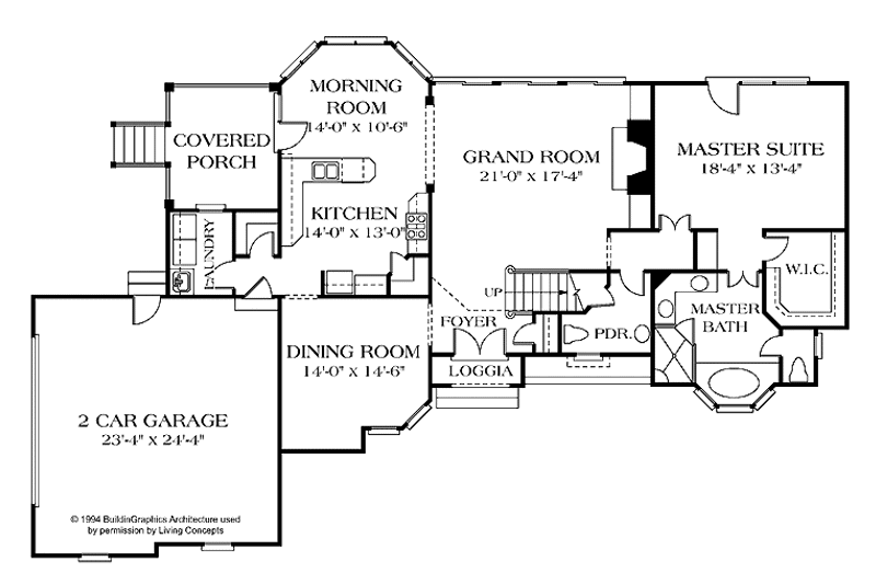 Dream House Plan - Floor Plan - Main Floor for European House Plan #453-146 - 4 bed, 3.5 bath