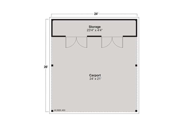 House Design - Floor Plan - Main Floor for Craftsman House Plan #124-1408, 0 bath