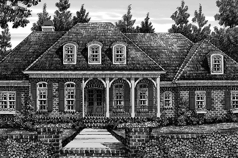 Architectural House Design - Exterior - Front Elevation 3 for Country House Plan #927-409 - 4 bed, 3.5 bath
