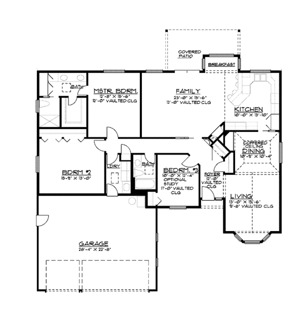 House Plan Design - Traditional Floor Plan - Main Floor Plan #997-14
