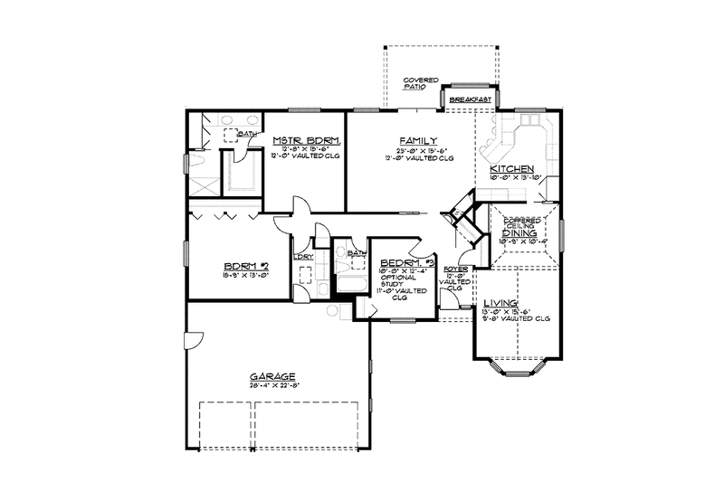 Dream House Plan - Floor Plan - Main Floor for Traditional House Plan #997-14 - 3 bed, 2 bath
