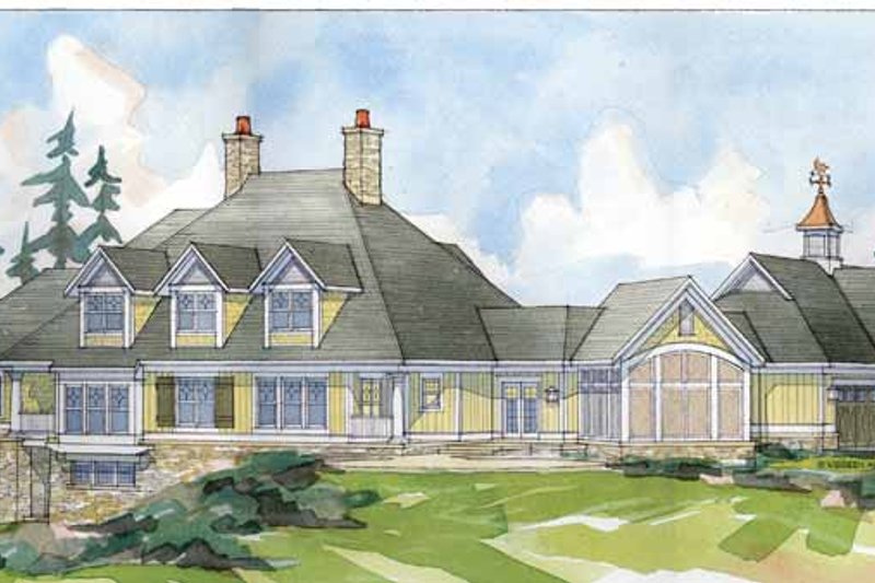 House Design - Exterior - Rear Elevation for Traditional House Plan #928-33 - 5 bed, 4.5 bath
