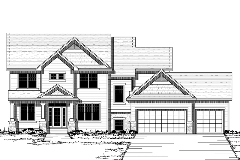 Dream House Plan - Exterior - Front Elevation 3 for European House Plan #51-640 - 4 bed, 2.5 bath