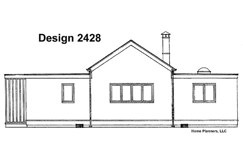 Dream House Plan - Exterior - Rear Elevation for Contemporary House Plan #72-627 - 3 bed, 2 bath