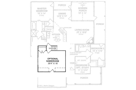 Traditional house plan, floor plan