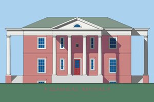 Front View - 4050 square foot Classical Revival home