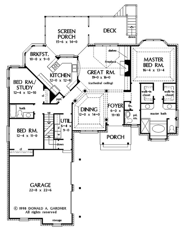 Dream House Plan - Craftsman Floor Plan - Main Floor Plan #929-407