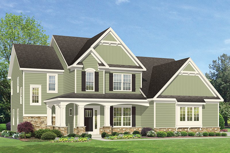 House Plan Design - Exterior - Front Elevation 4 for Traditional House Plan #1010-134 - 3 bed, 3.5 bath