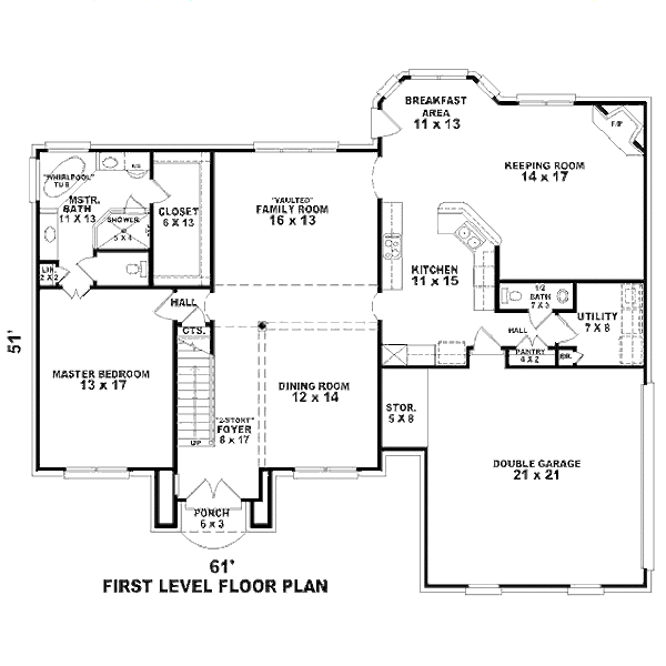 European Floor Plan - Main Floor Plan #81-13811