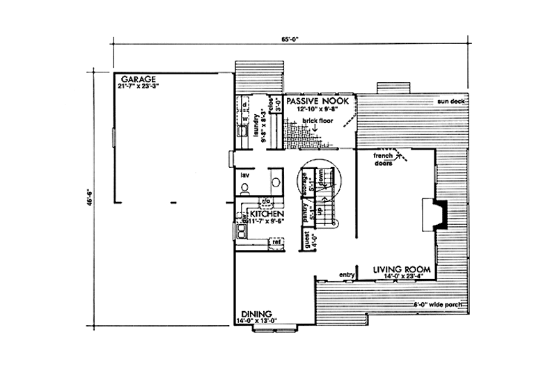 Dream House Plan - Floor Plan - Main Floor for Country House Plan #320-1258 - 3 bed, 2.5 bath