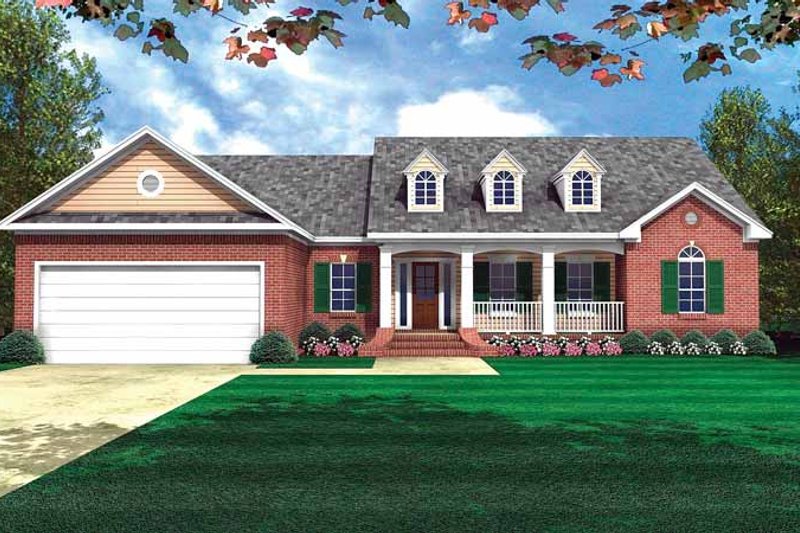 Home Plan - Country Exterior - Front Elevation Plan #21-407