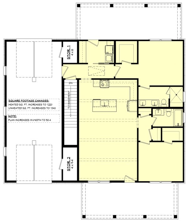Home Plan - Floor Plan - Other Floor for Barndominium House Plan #430-444 - 2 bed, 2 bath