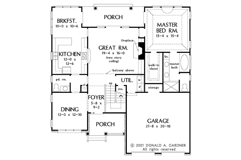 Home Plan - Floor Plan - Main Floor for Country House Plan #929-646 - 3 bed, 2.5 bath