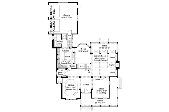 Floor Plan - Main Floor for Victorian House Plan #930-200 - 3 bed, 3.5 bath