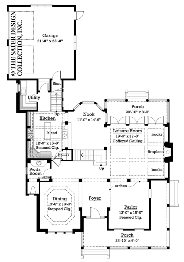 House Plan Design - Victorian Floor Plan - Main Floor Plan #930-200