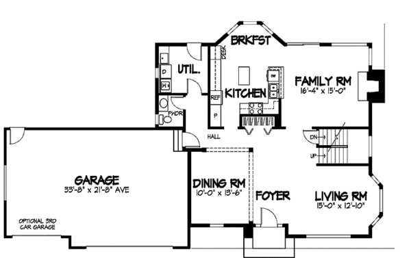 House Plan Design - Colonial Floor Plan - Main Floor Plan #320-872