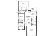 European Style House Plan - 3 Beds 2 Baths 1818 Sq/Ft Plan #17-3040 