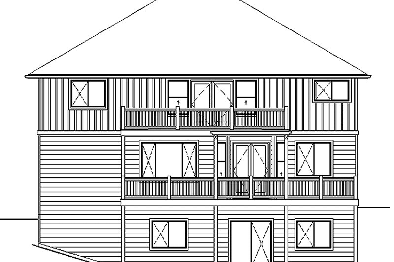 House Plan Design - Exterior - Rear Elevation for Contemporary House Plan #951-15 - 4 bed, 3.5 bath