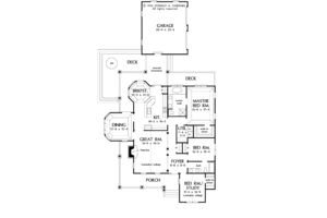 Floor Plan - Main Floor for Country House Plan #929-452 - 3 bed, 2 bath